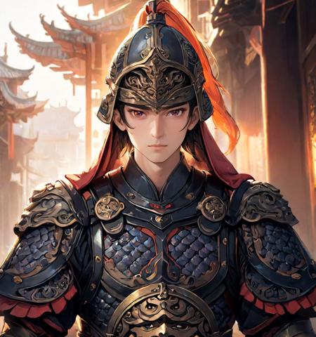 03557-2487213189-_lora_Qige中国甲胄(Chinese_armor)SDXL_v1.0_0.9_,a 25 year old chinese man,,realistic,Chinese_armor,solo,Background of ancient Chines.png